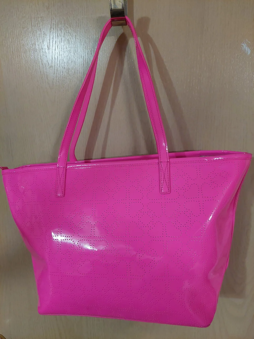 Kate Spade Bright Pink Perforated Tote